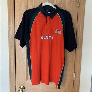 Vintage Airborne Embroidered Kenya Polo XL